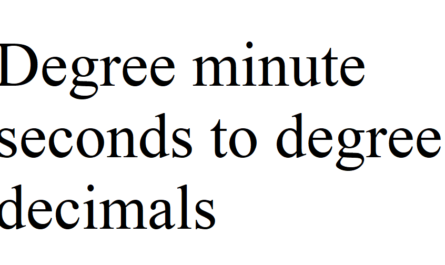 degree minute second to degree decimals