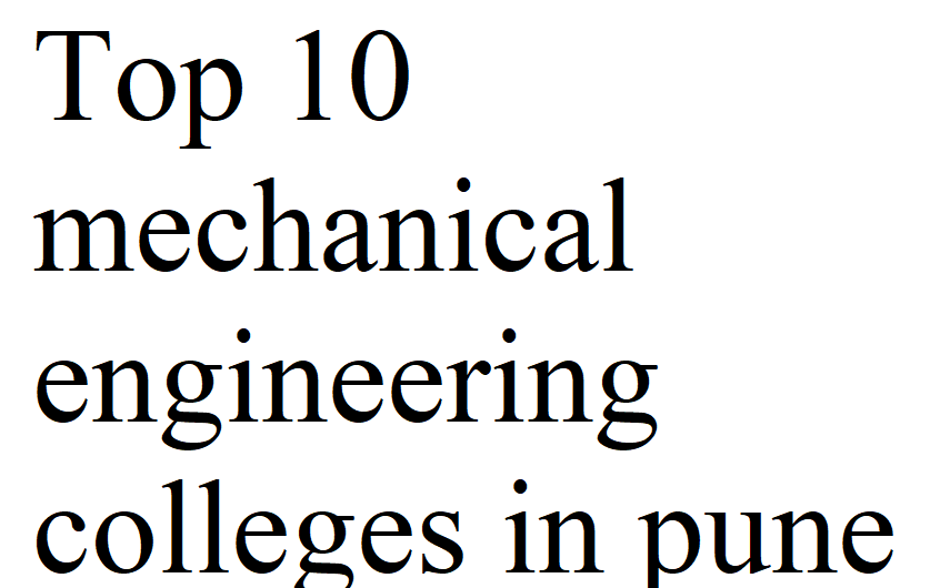 Top 10 Mechanical Engineering Colleges in Pune 2021