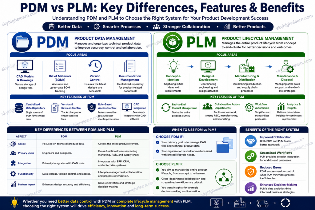 What is the difference between PDM and PLM